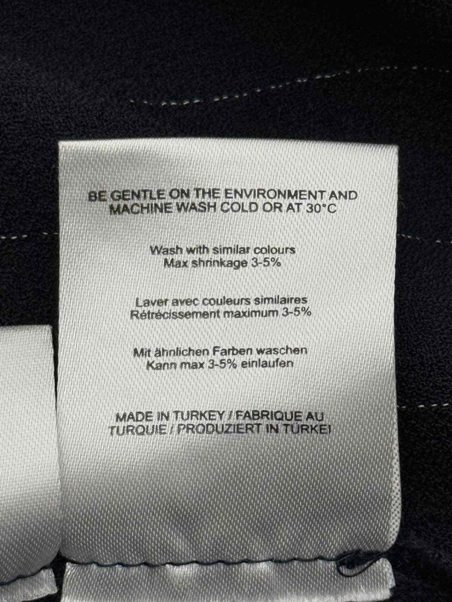 Pre-loved GANNI Navy Blue Pinstripe Size US 4 Knee Length Dress at Reems Closet
