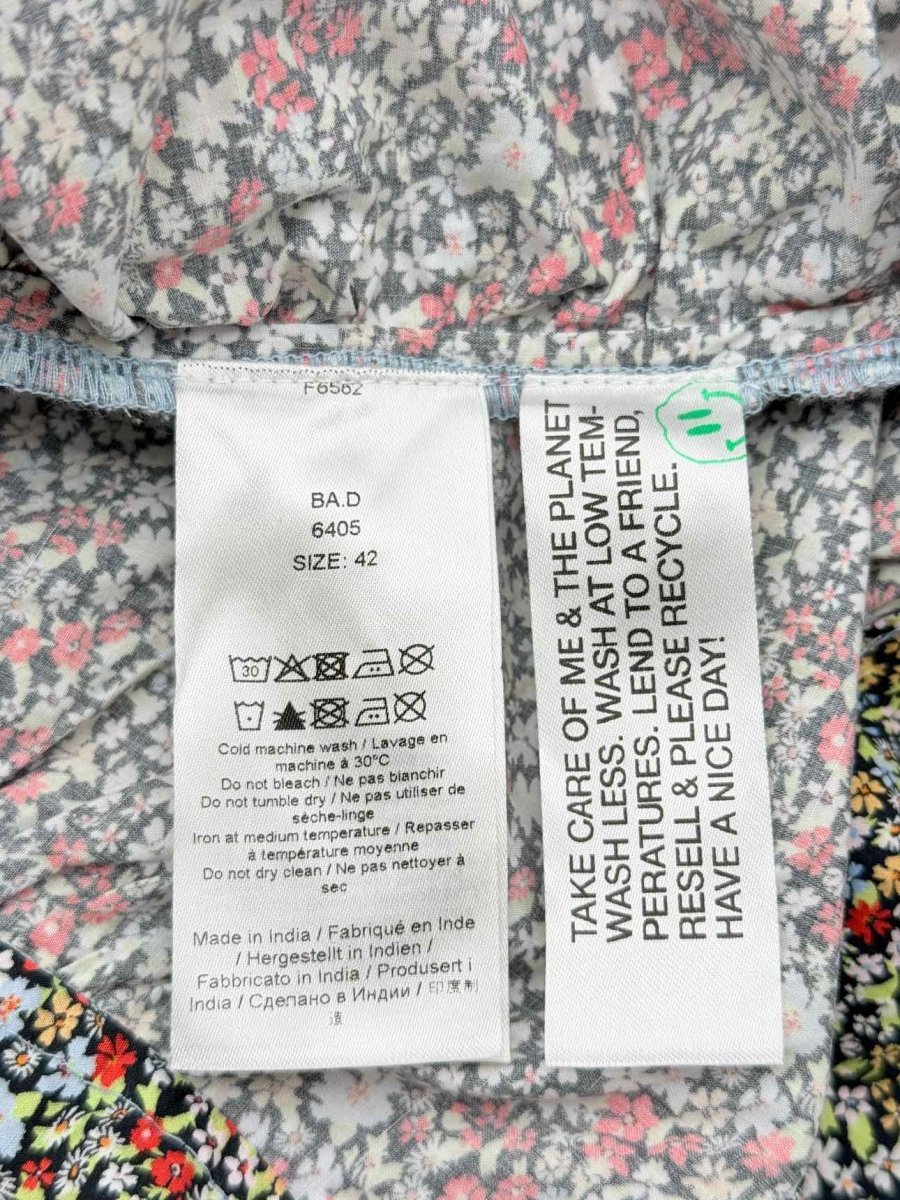 Pre - loved GANNI Red Multicolor Size US 10 Short Dress at Reems Closet