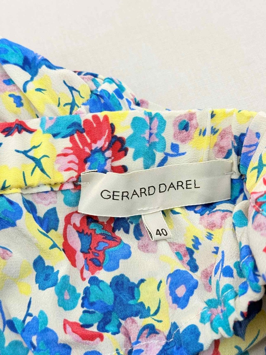 Pre-loved GERARD DAREL Blue Multicolor Size US 8 Long Dress at Reems Closet