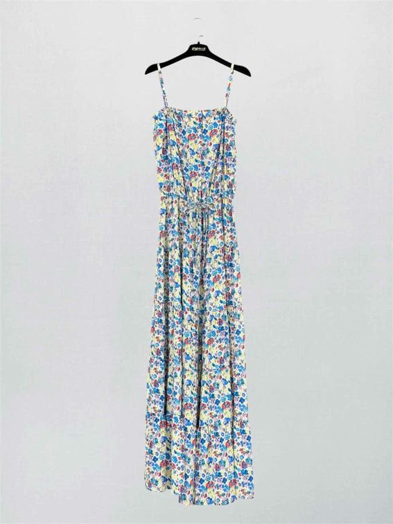Pre-loved GERARD DAREL Blue Multicolor Size US 8 Long Dress at Reems Closet
