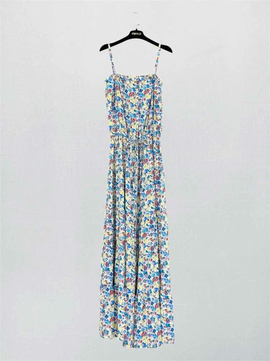 Pre-loved GERARD DAREL Blue Multicolor Size US 8 Long Dress at Reems Closet