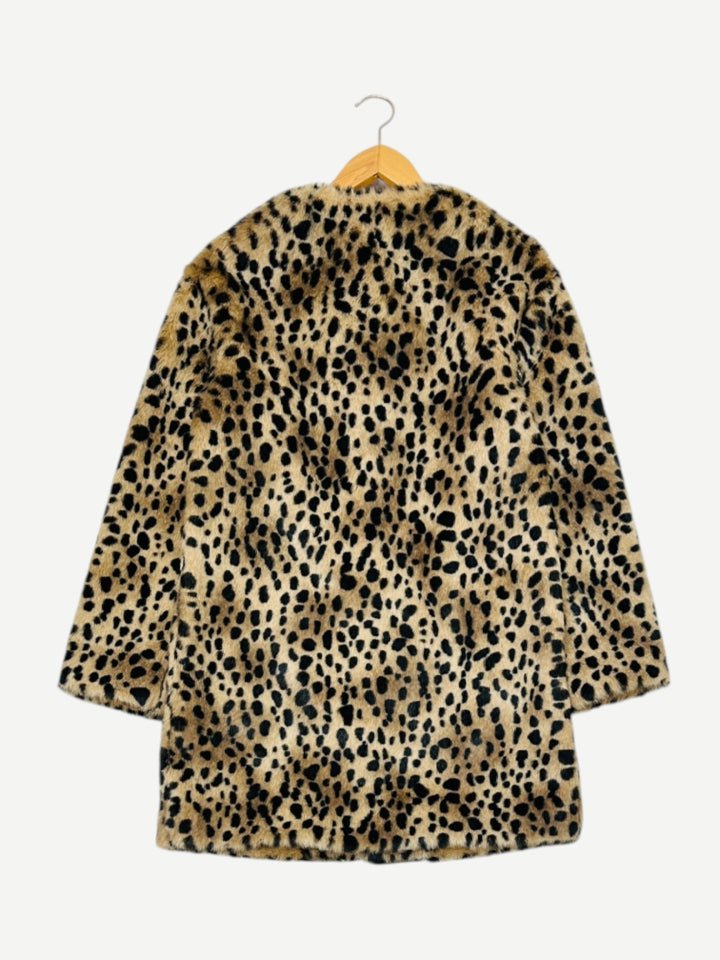 Pre - loved GERARD DAREL Faux Fur Beige & Black Leopard Coat at Reems Closet