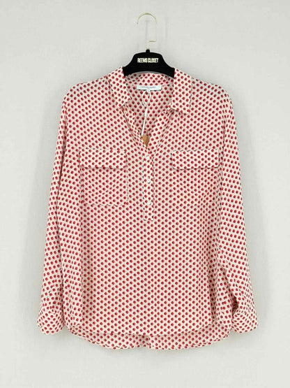 Pre - loved GERARD DAREL White Multicolor Printed Size US 10 Shirt at Reems Closet