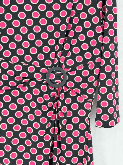Pre - loved GERRY WEBER Black w/ Pink Size US 6 Short Dress at Reems Closet