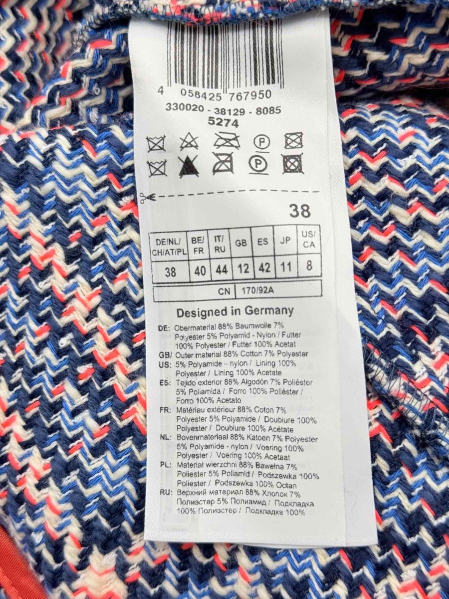 Pre - loved GERRY WEBER Blue Multicolor Size US 8 Jacket at Reems Closet