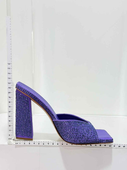 Pre - loved GIABORGHINI Rosie 14 Purple Size EU 38 Mules at Reems Closet