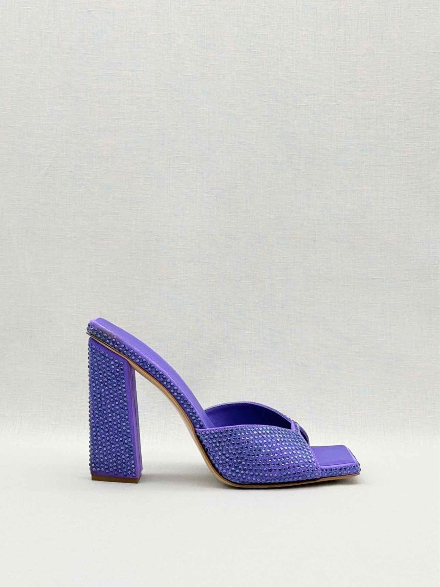 Pre - loved GIABORGHINI Rosie 14 Purple Size EU 38 Mules at Reems Closet