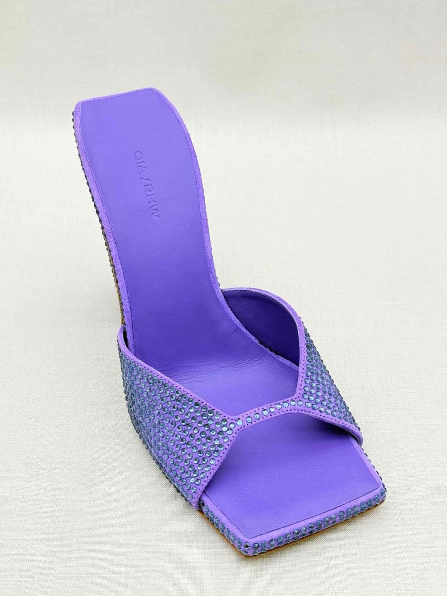 Pre - loved GIABORGHINI Rosie 14 Purple Size EU 38 Mules at Reems Closet