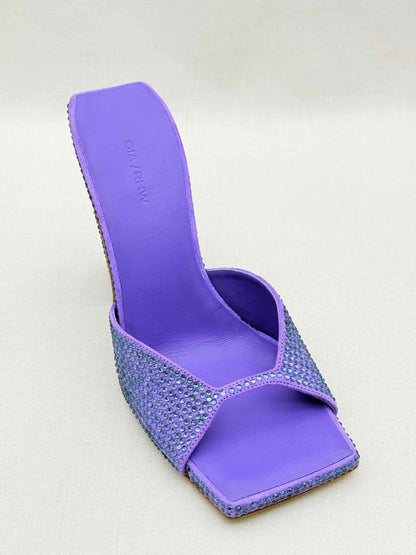 Pre - loved GIABORGHINI Rosie 14 Purple Size EU 38 Mules at Reems Closet