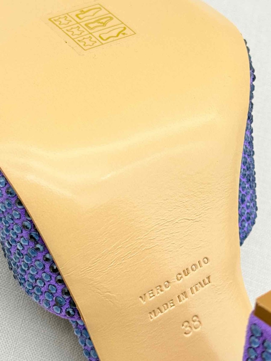 Pre - loved GIABORGHINI Rosie 14 Purple Size EU 38 Mules at Reems Closet
