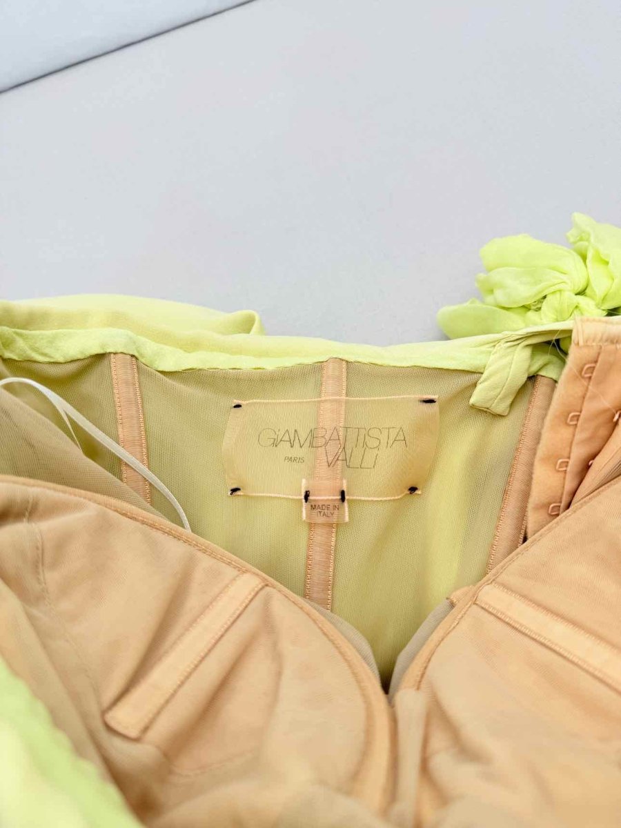 Pre-loved GIAMBATTISTA VALLI Light Green Size US 6 Long Dress at Reems Closet