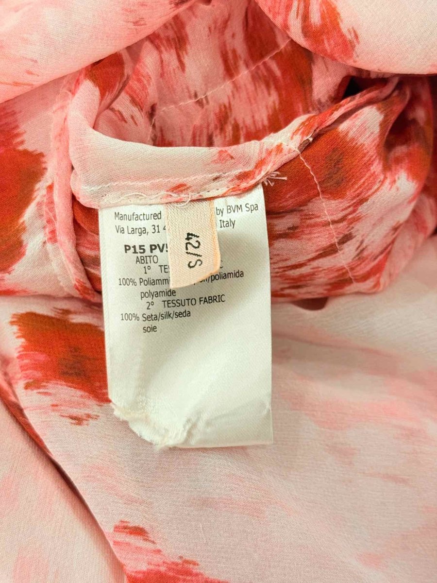 Pre - loved GIAMBATTISTA VALLI Red Floral Size Small Short Dress at Reems Closet