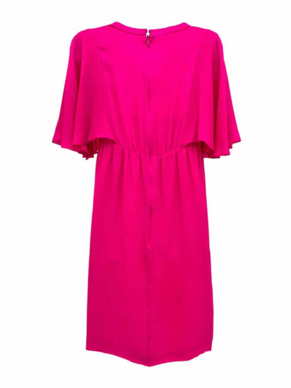 Pre - loved GIAMBATTISTA VALLI Short Sleeve Fuchsia Mini Dress at Reems Closet