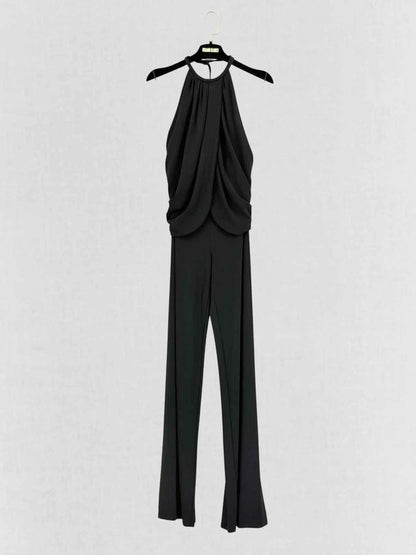Pre-loved GIANFRANCO FERRE Black Size Medium Jumpsuit at Reems Closet