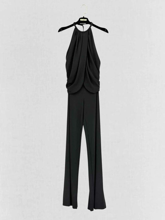 Pre-loved GIANFRANCO FERRE Black Size Medium Jumpsuit at Reems Closet
