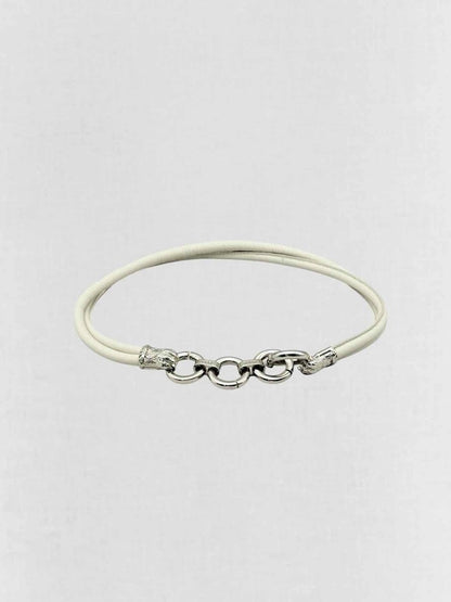 Pre - loved GIANFRANCO FERRE Off - white Chain Link Belt at Reems Closet