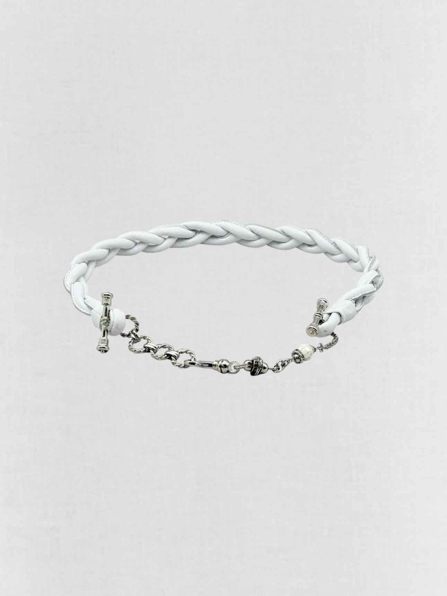 Pre - loved GIANFRANCO FERRE White Chain Link Belt at Reems Closet