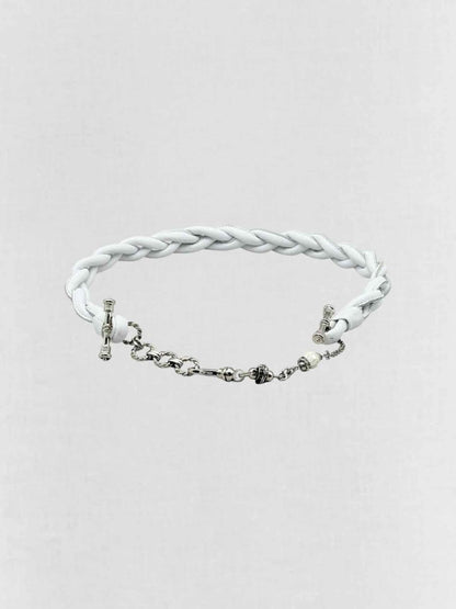 Pre - loved GIANFRANCO FERRE White Chain Link Belt at Reems Closet