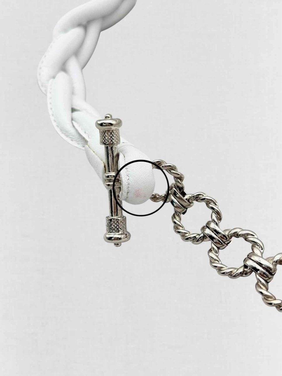 Pre - loved GIANFRANCO FERRE White Chain Link Belt at Reems Closet