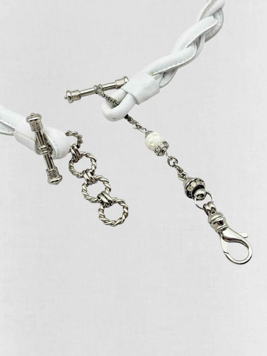 Pre - loved GIANFRANCO FERRE White Chain Link Belt at Reems Closet