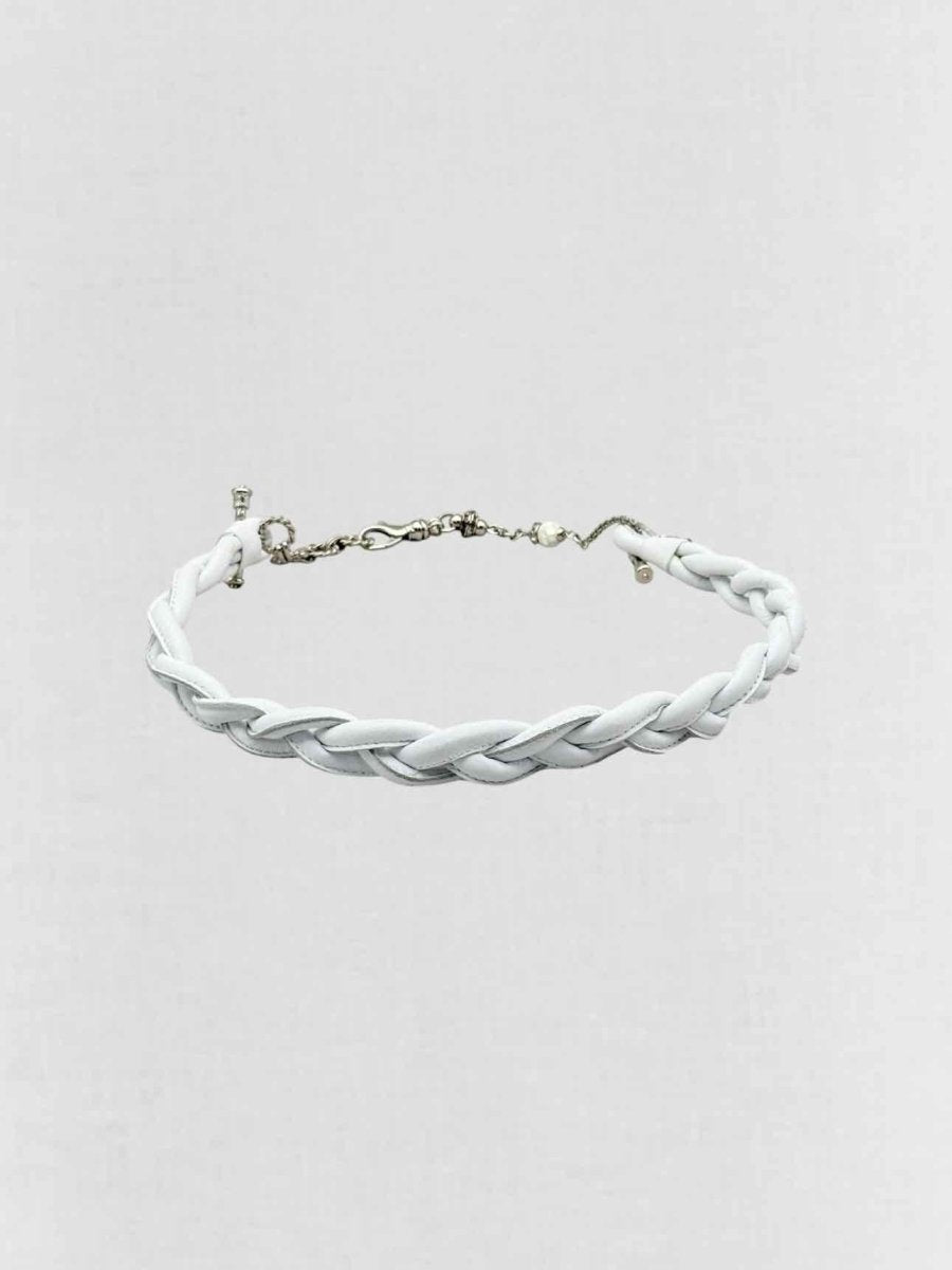 Pre - loved GIANFRANCO FERRE White Chain Link Belt at Reems Closet