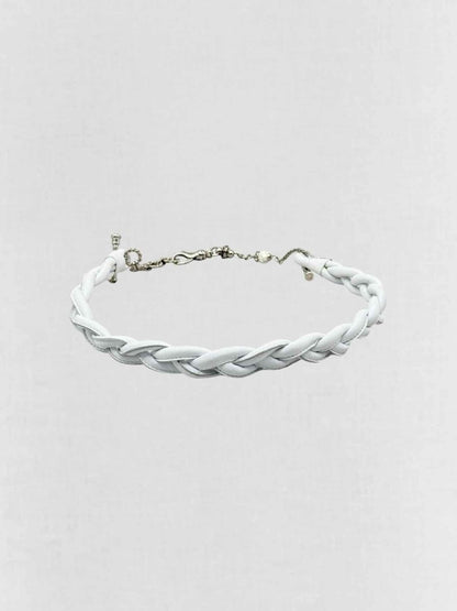 Pre - loved GIANFRANCO FERRE White Chain Link Belt at Reems Closet