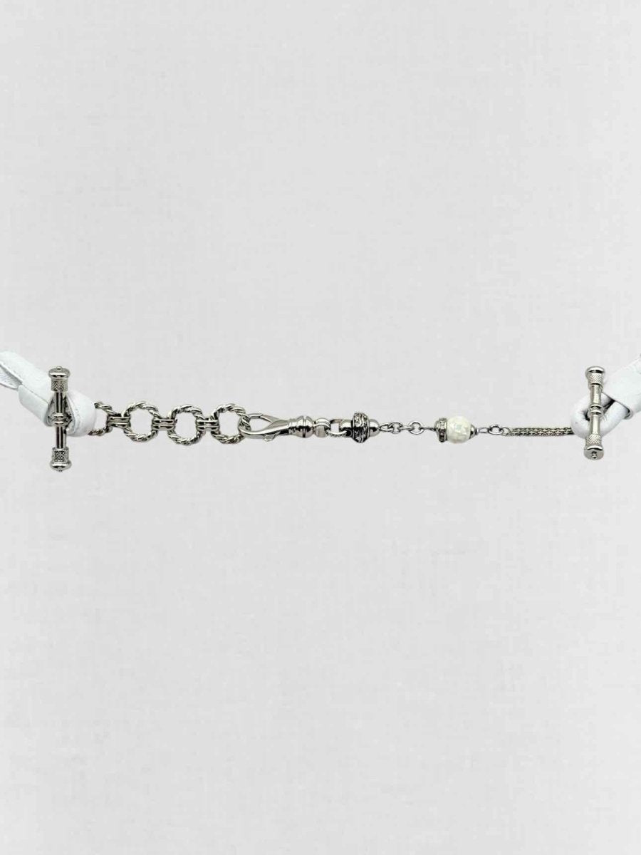 Pre - loved GIANFRANCO FERRE White Chain Link Belt at Reems Closet