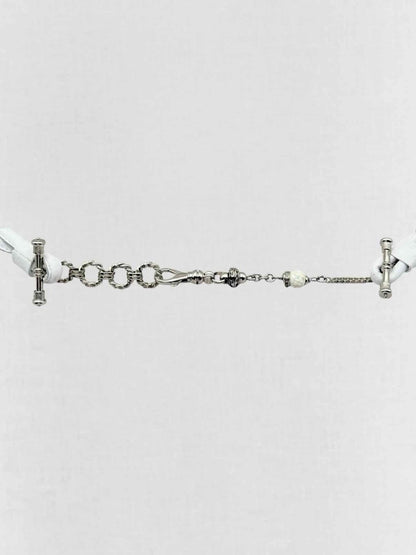 Pre - loved GIANFRANCO FERRE White Chain Link Belt at Reems Closet