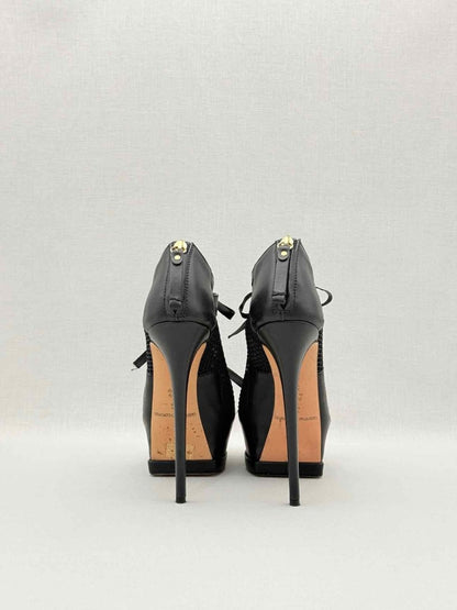 Pre-loved GIANMARCO LORENZI Lace Up Black Size EU 37 Pumps at Reems Closet