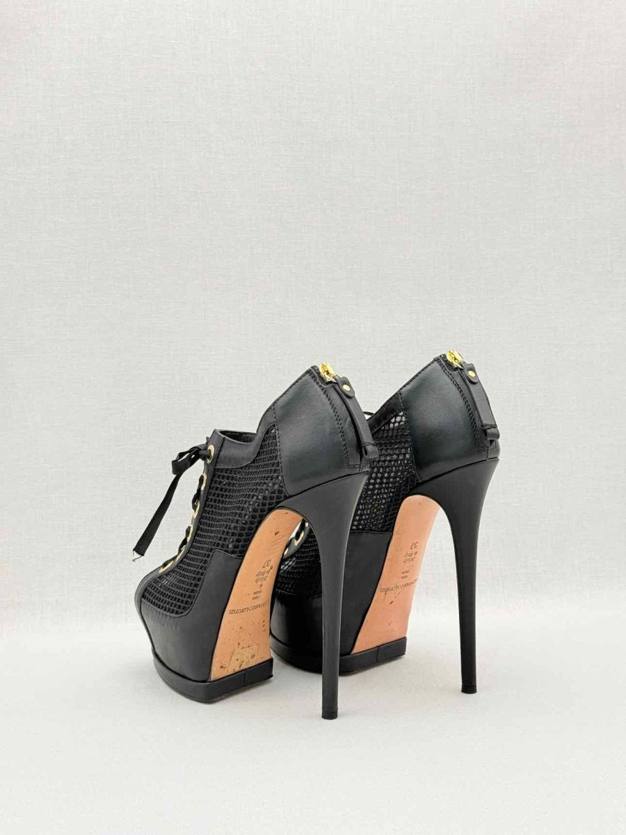 Pre-loved GIANMARCO LORENZI Lace Up Black Size EU 37 Pumps at Reems Closet