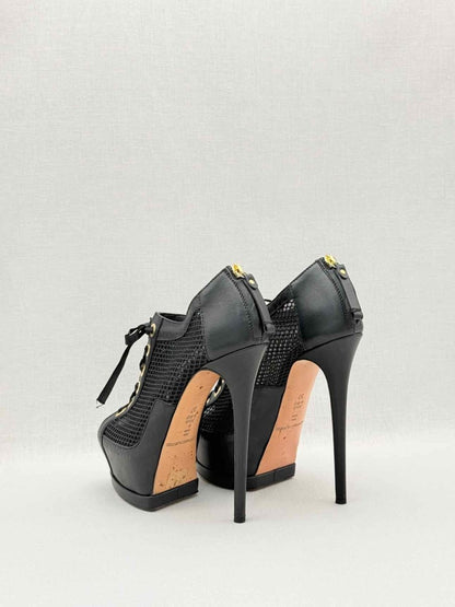 Pre-loved GIANMARCO LORENZI Lace Up Black Size EU 37 Pumps at Reems Closet