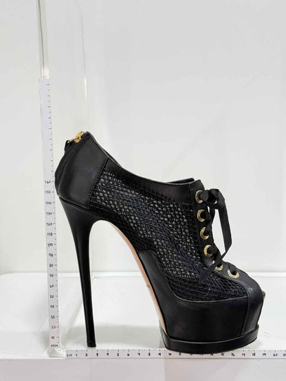 Pre-loved GIANMARCO LORENZI Lace Up Black Size EU 37 Pumps at Reems Closet