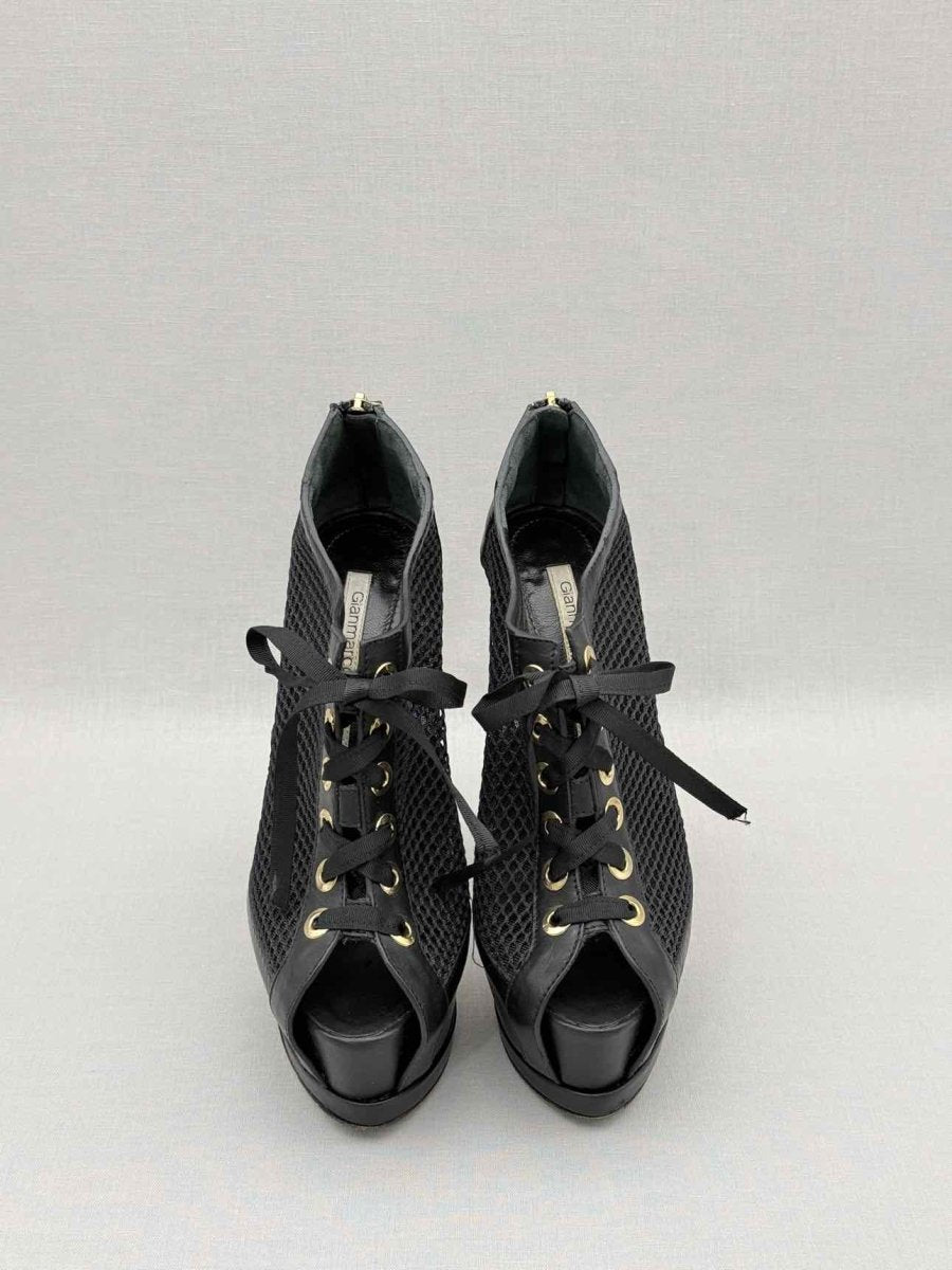 Pre-loved GIANMARCO LORENZI Lace Up Black Size EU 37 Pumps at Reems Closet