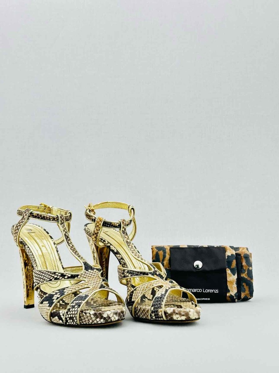 Pre - loved GIANMARCO LORENZI Size EU 38 Heeled Sandals at Reems Closet