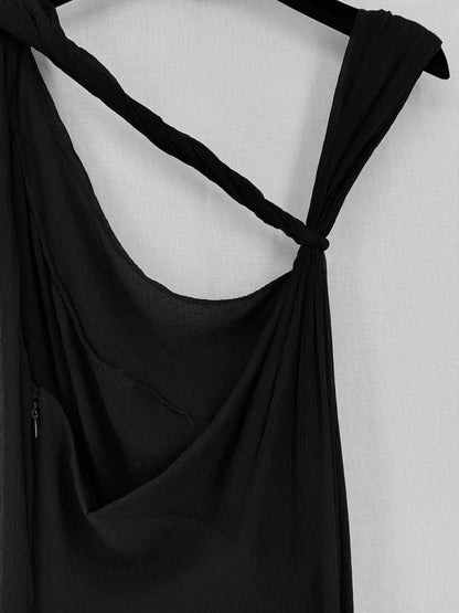 Pre-loved GIANNI VERSACE Black Size US 4 Long Dress at Reems Closet