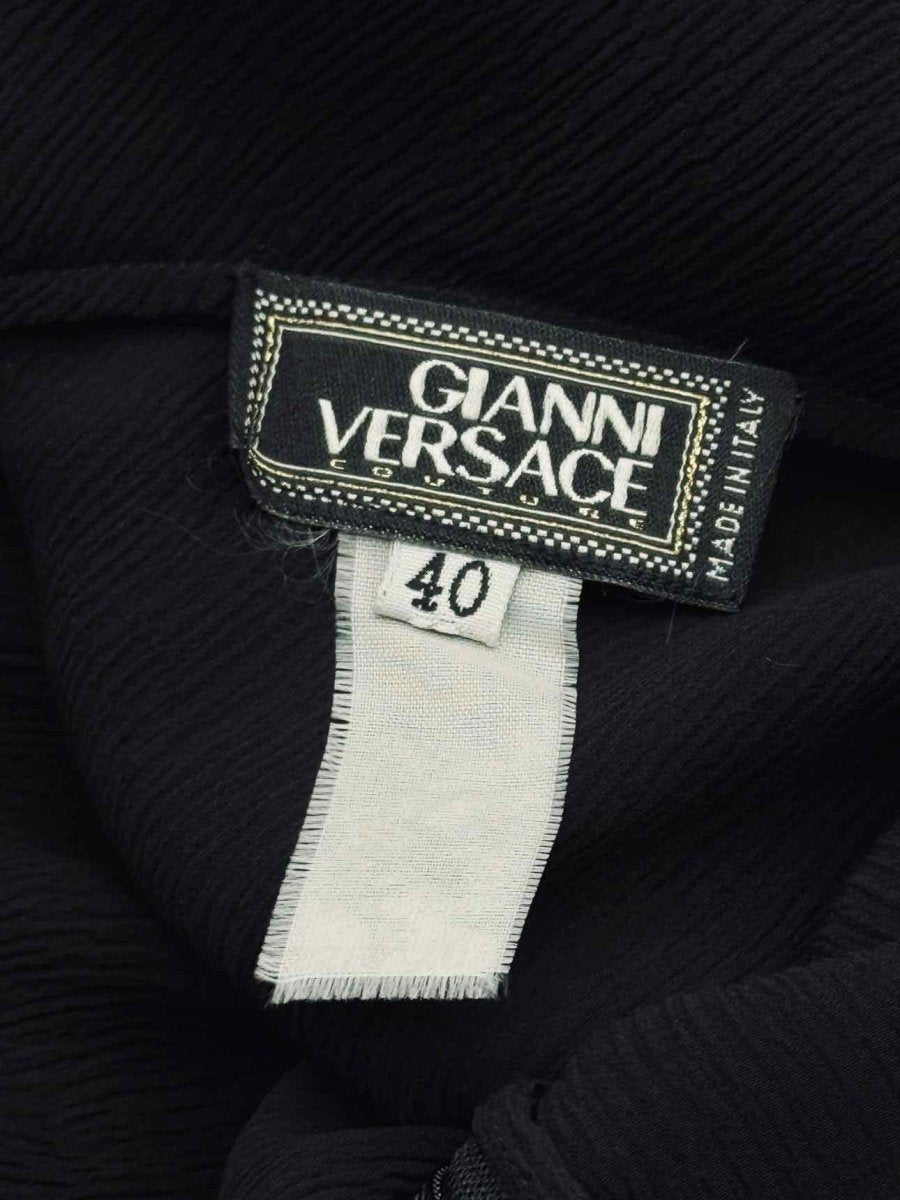 Pre-loved GIANNI VERSACE Black Size US 4 Long Dress at Reems Closet
