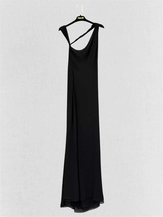 Pre-loved GIANNI VERSACE Black Size US 4 Long Dress at Reems Closet