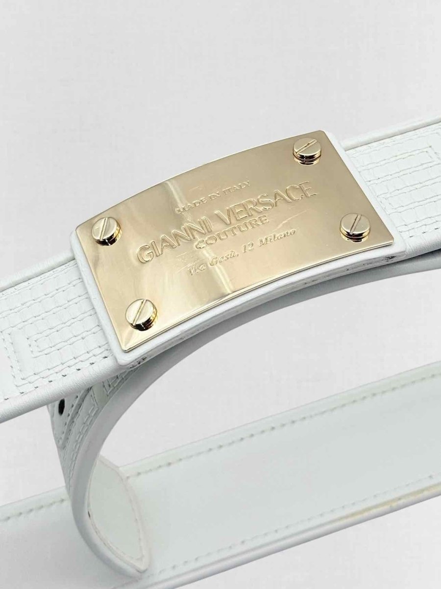 Pre - loved GIANNI VERSACE White Belt at Reems Closet