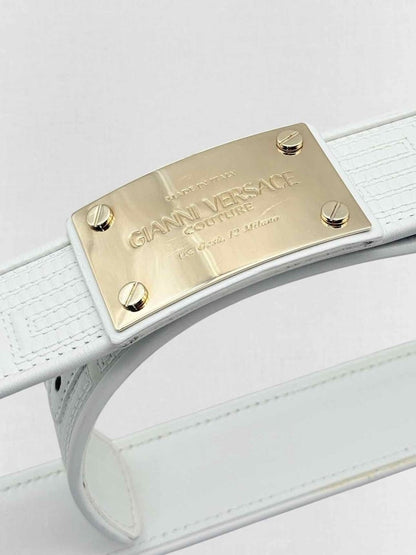 Pre - loved GIANNI VERSACE White Belt at Reems Closet