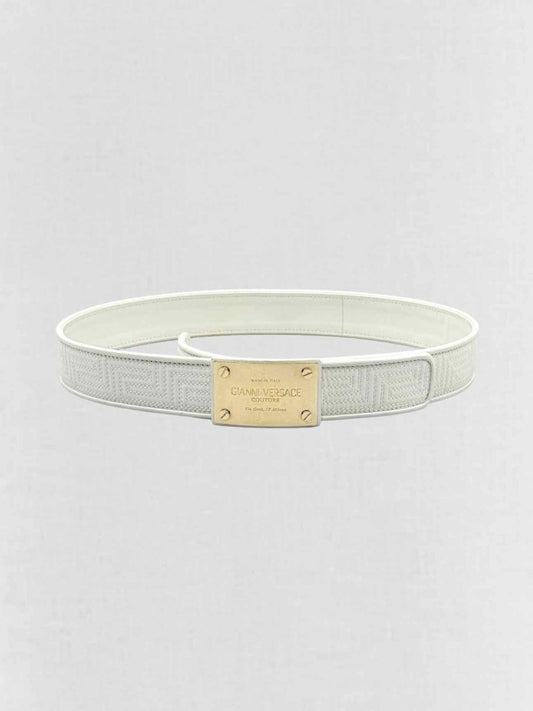 Pre - loved GIANNI VERSACE White Belt at Reems Closet