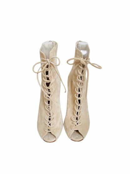 Pre - loved GIANVITO ROSSI Beige Ankle Boots at Reems Closet