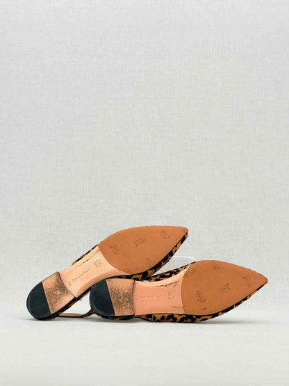 Pre - loved GIANVITO ROSSI Beige & Brown Leopard Size EU 35.5 Flats at Reems Closet