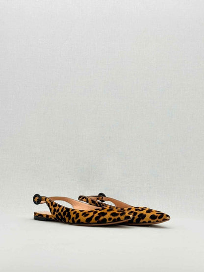 Pre - loved GIANVITO ROSSI Beige & Brown Leopard Size EU 35.5 Flats at Reems Closet