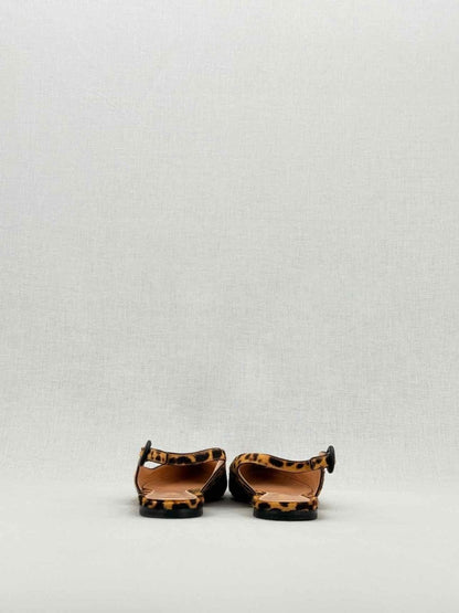 Pre - loved GIANVITO ROSSI Beige & Brown Leopard Size EU 35.5 Flats at Reems Closet