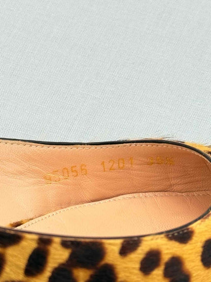 Pre - loved GIANVITO ROSSI Beige & Brown Leopard Size EU 35.5 Flats at Reems Closet