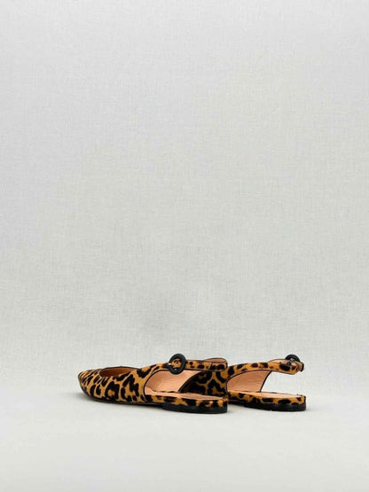 Pre - loved GIANVITO ROSSI Beige & Brown Leopard Size EU 35.5 Flats at Reems Closet