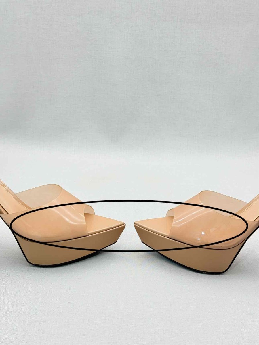Pre - loved GIANVITO ROSSI Betty Beige Size EU 38.5 Mules at Reems Closet