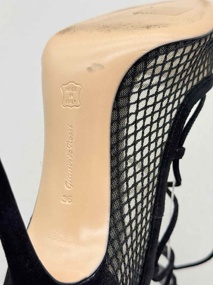 Pre - loved GIANVITO ROSSI Black Size EU 36 Heeled Sandals at Reems Closet