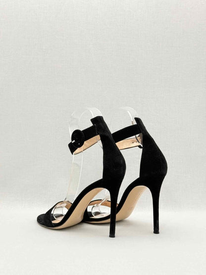 Pre-loved GIANVITO ROSSI Black Size EU 38 Heeled Sandals at Reems Closet