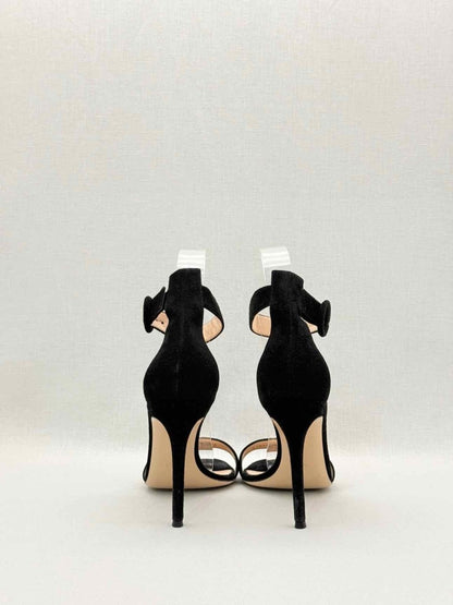 Pre-loved GIANVITO ROSSI Black Size EU 38 Heeled Sandals at Reems Closet